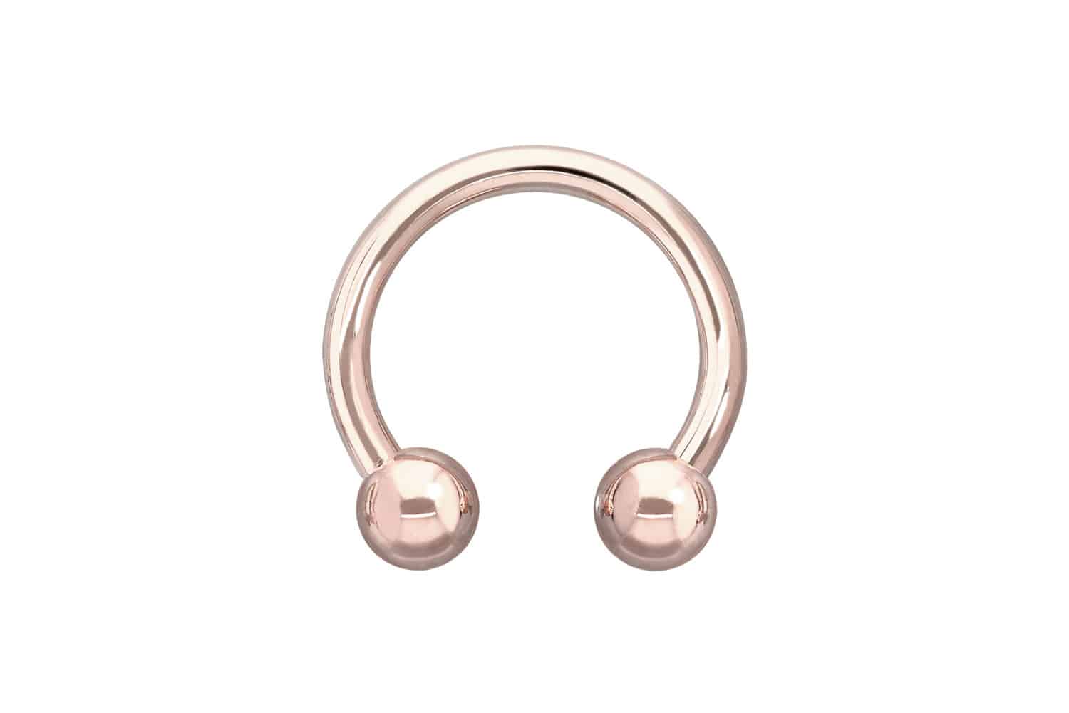 14/18 Karat Gold Hufeisenring Piercing